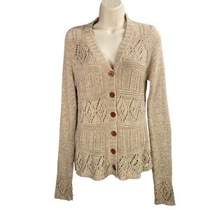 BCBG Max Azria Cardigan Womens Medium Knit Boho Chic Indie Granola‎ Layering Y2k